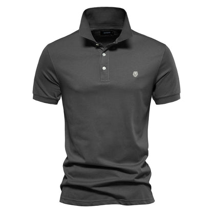 Men's High Quality 100% Cotton Casual Embroidered Polo Shirt