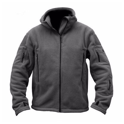  Outdoor Fleece Warm Tactical Hooded Jacket Coat