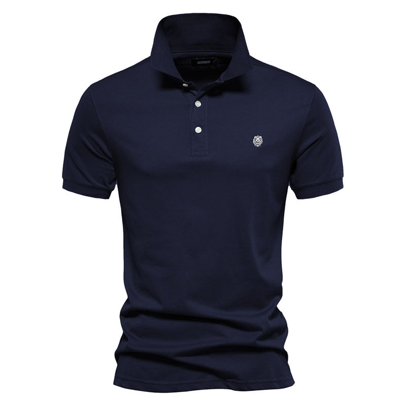 Men's High Quality 100% Cotton Casual Embroidered Polo Shirt