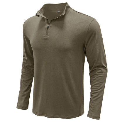 Half-Zip Stand  Long Sleeve Top