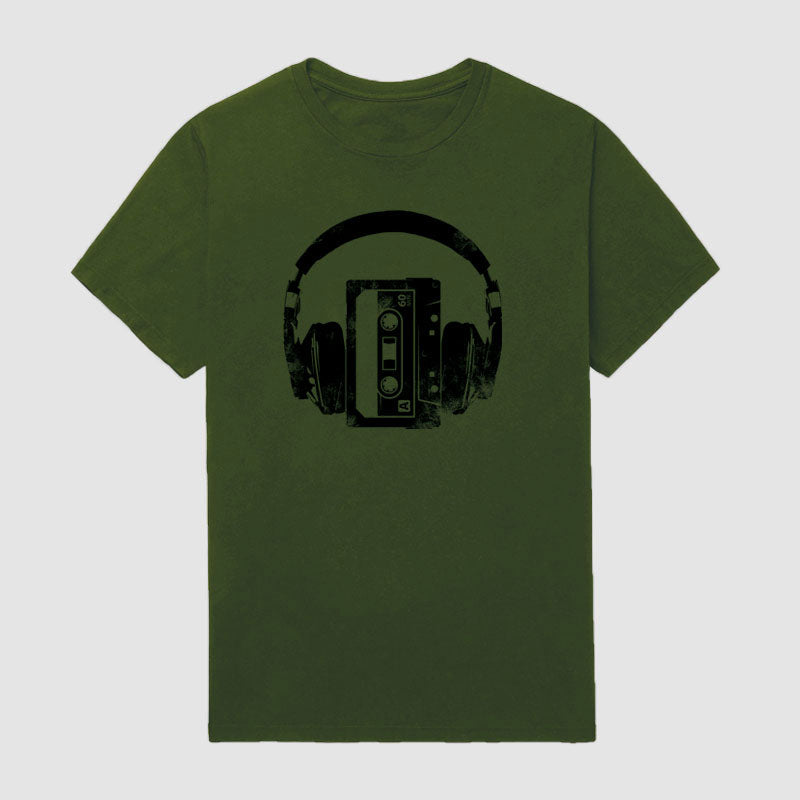 Men's Music Tape Short Sleeve T-Shirt