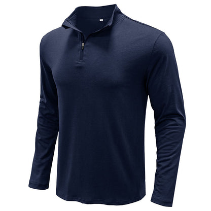 Half-Zip Stand  Long Sleeve Top