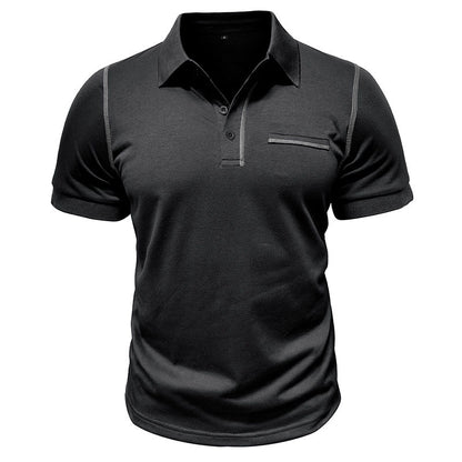 Men's Color Block POLO Short Sleeve T-Shirt