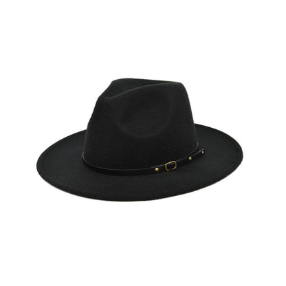 Men's Vintage Black Wool Jazz Hat Topper