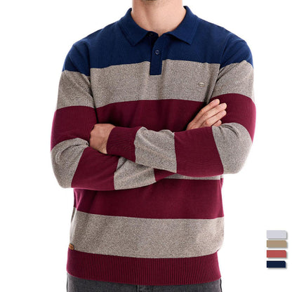 Men's High Quality 100% Cotton Turtleneck Plaid Vintage Casual All-match Sweater