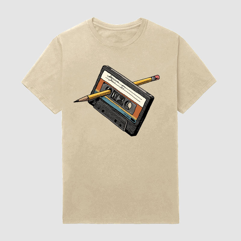 Retro Tape Rewind Short Sleeve T-Shirt