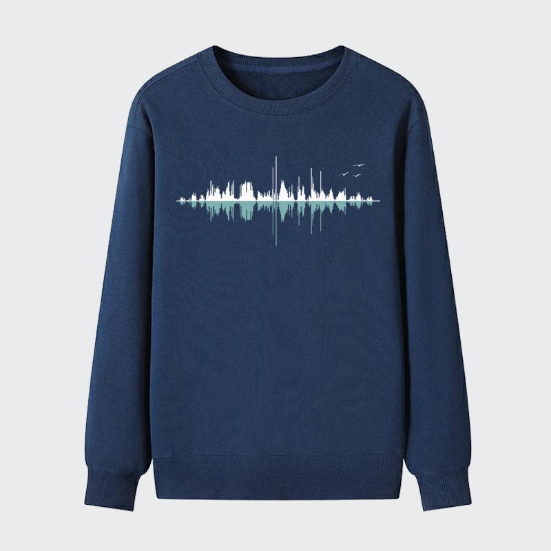 Men Outdoor Music Mountain Cotton Sweatshirt