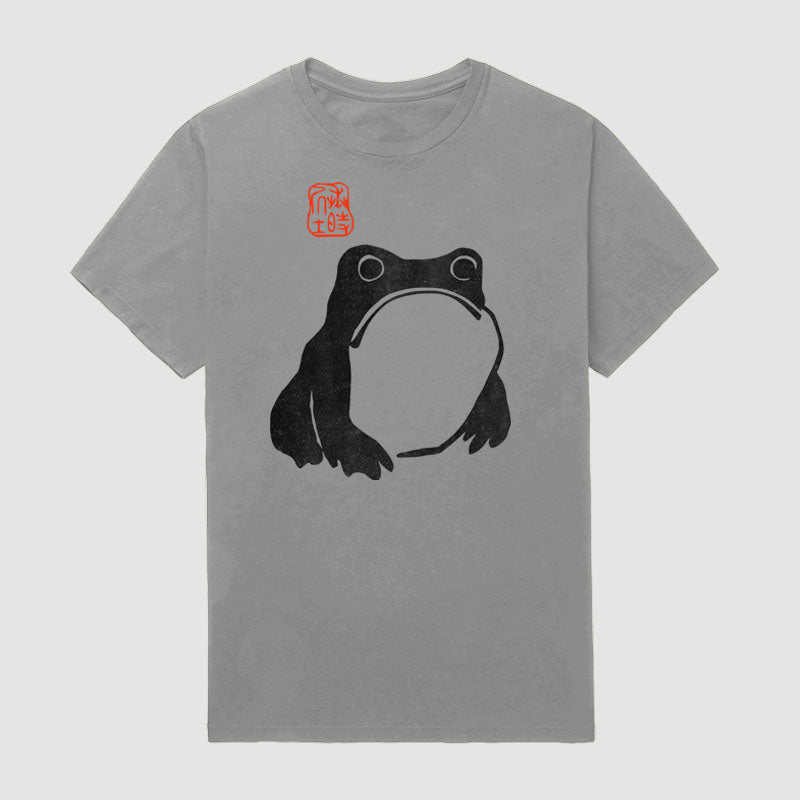 Japanese Art Grumpy Frog  T-Shirt