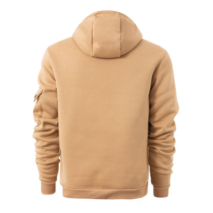 Men's Zipper Arm Pocket Pullover Hoodie