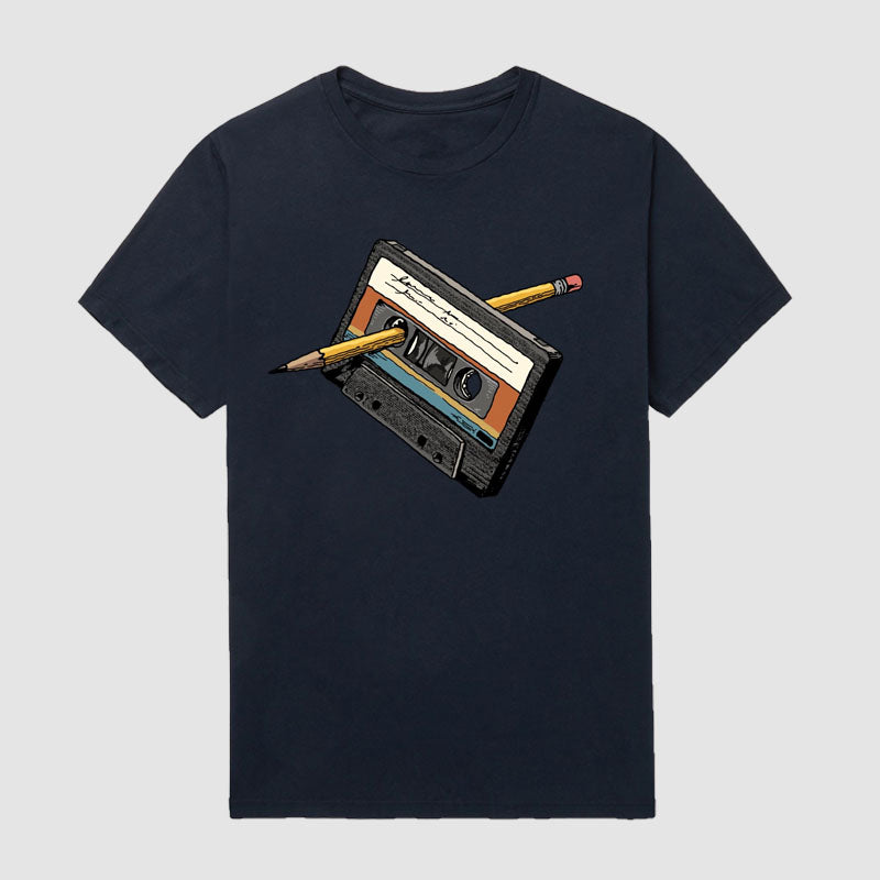 Retro Tape Rewind Short Sleeve T-Shirt