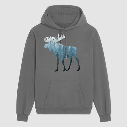 Forest  Moose  Hoodie