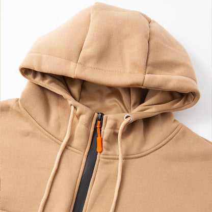 Men's Zipper Arm Pocket Pullover Hoodie