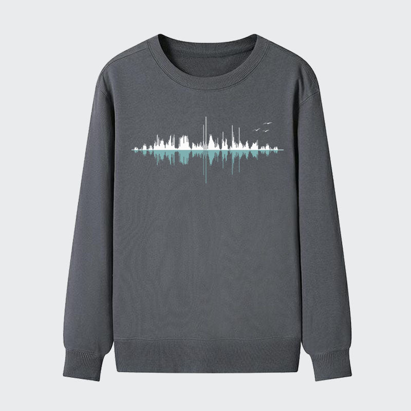 Men Outdoor Music Mountain Cotton Sweatshirt