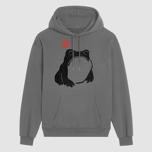 Japanese art grumpy frog  hoodie