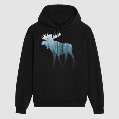 Forest  Moose  Hoodie