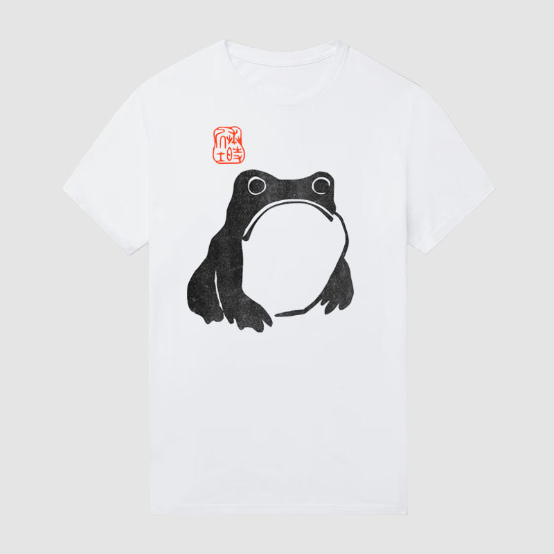 Japanese Art Grumpy Frog  T-Shirt