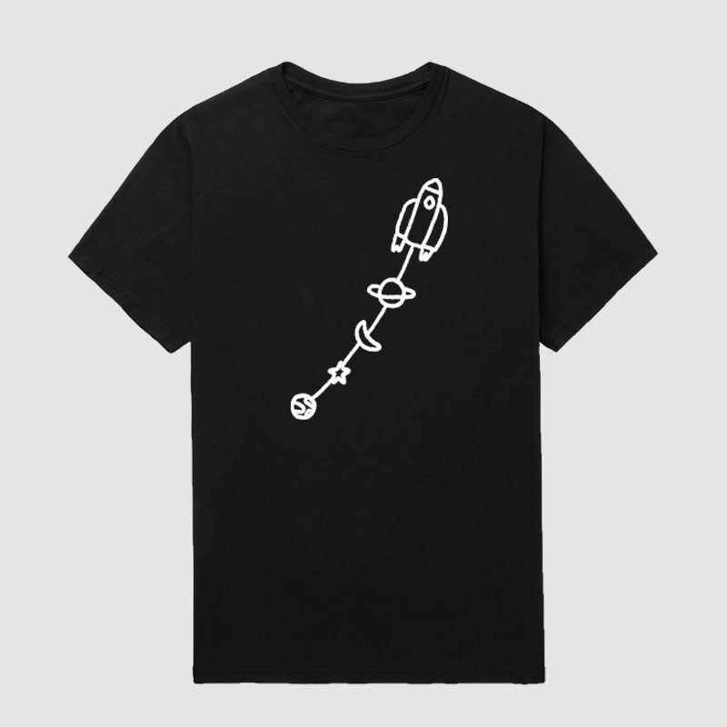 Minimal Rocket Travel Short Sleeve T-Shirt