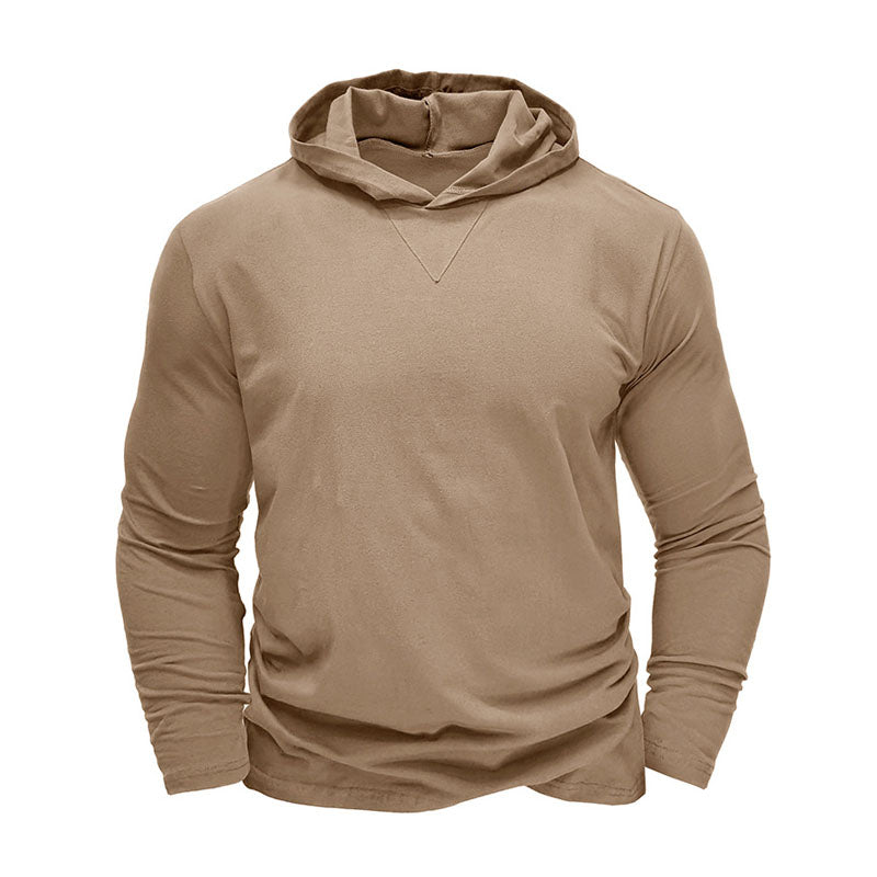 Hooded Casual Cotton Long Sleeve T-Shirt Top