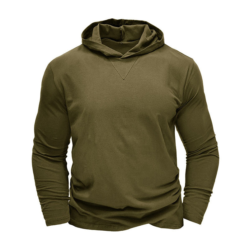 Hooded Casual Cotton Long Sleeve T-Shirt Top