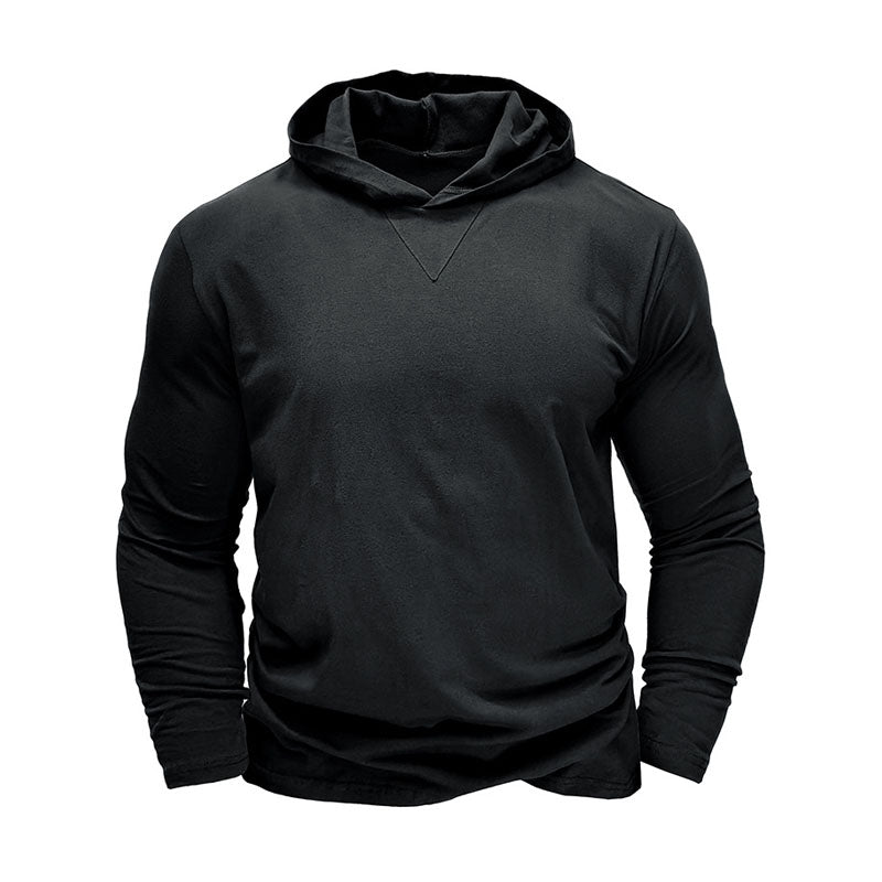 Hooded Casual Cotton Long Sleeve T-Shirt Top