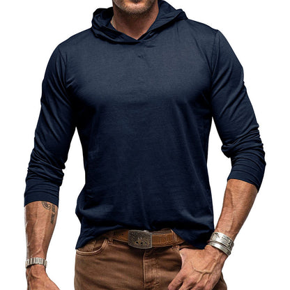 Hooded Casual Cotton Long Sleeve T-Shirt Top