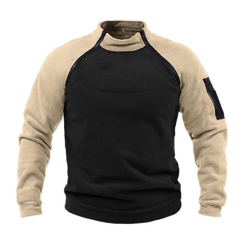 Tactical Fleece Pullover Raglan Sleeve Half-Zip Sweatshirt