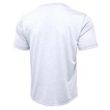 Men's Slub Cotton Henley Neck Casual Essentials T-Shirt