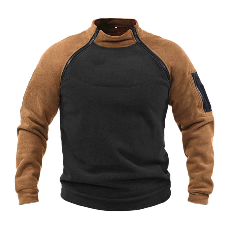 Tactical Fleece Pullover Raglan Sleeve Half-Zip Sweatshirt