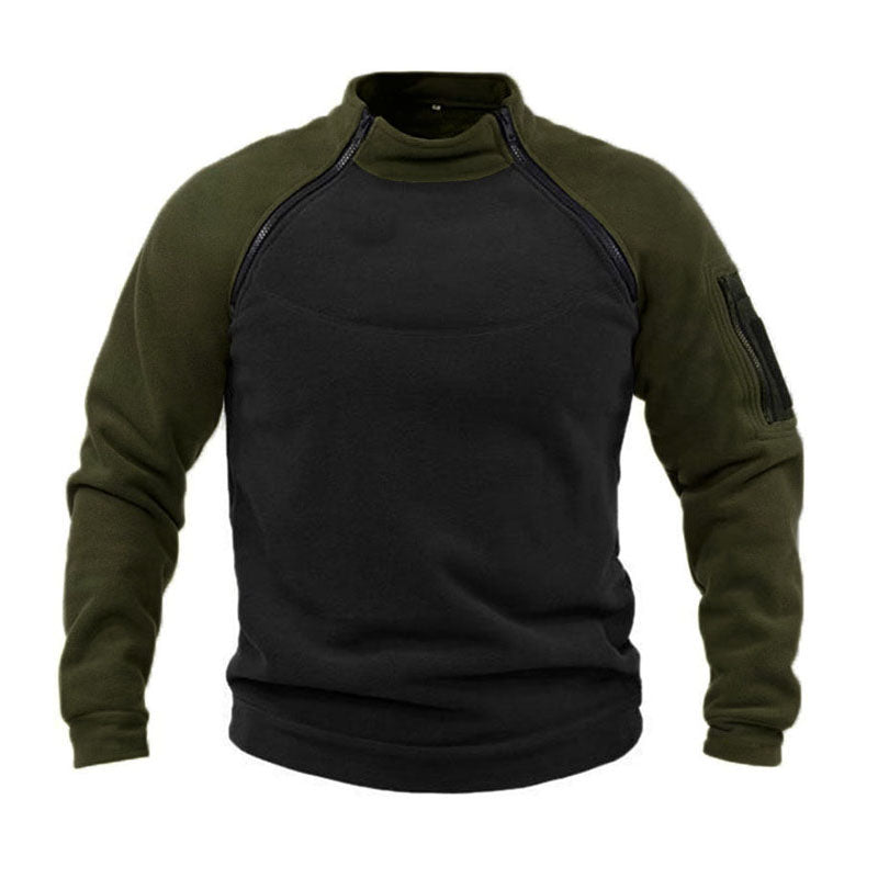 Tactical Fleece Pullover Raglan Sleeve Half-Zip Sweatshirt