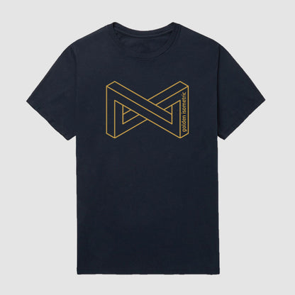 Gold Edition Isometric - Optical Illusion Short Sleeve T-Shirt