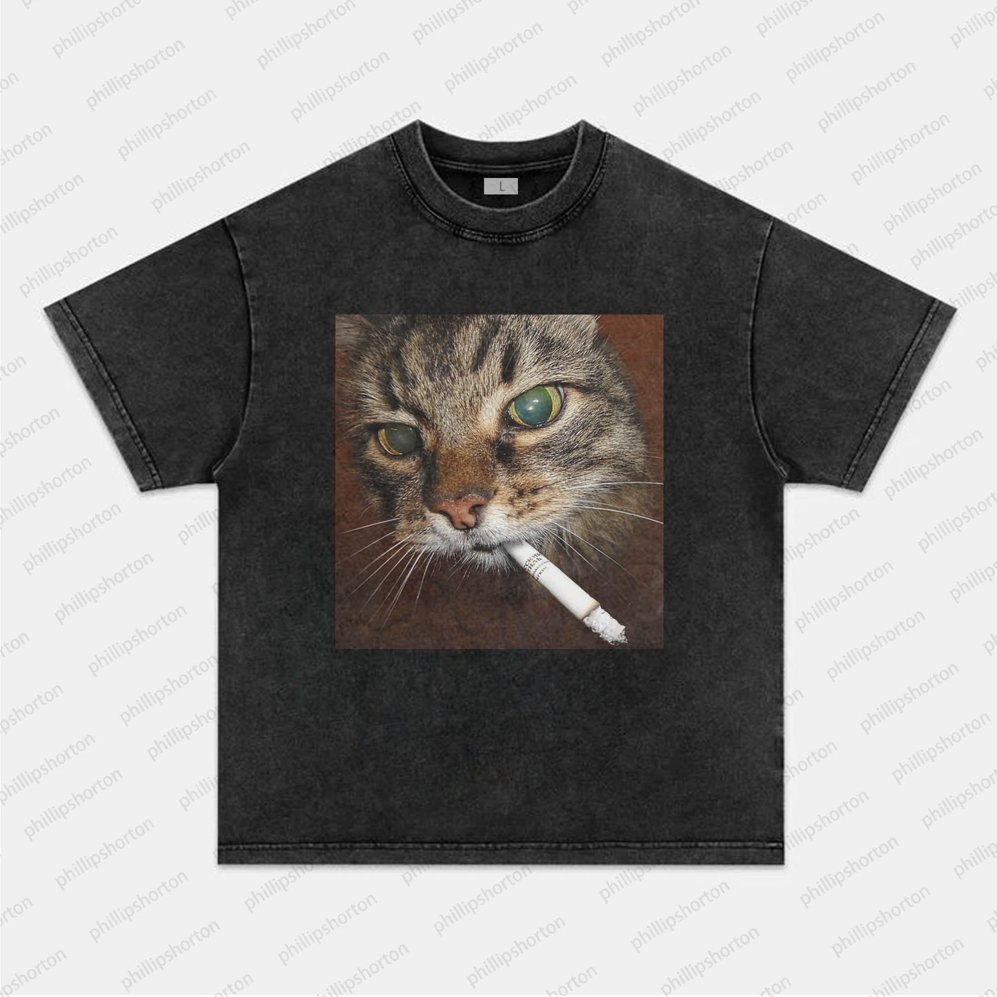 FUNNY SMOKING CAT TEE