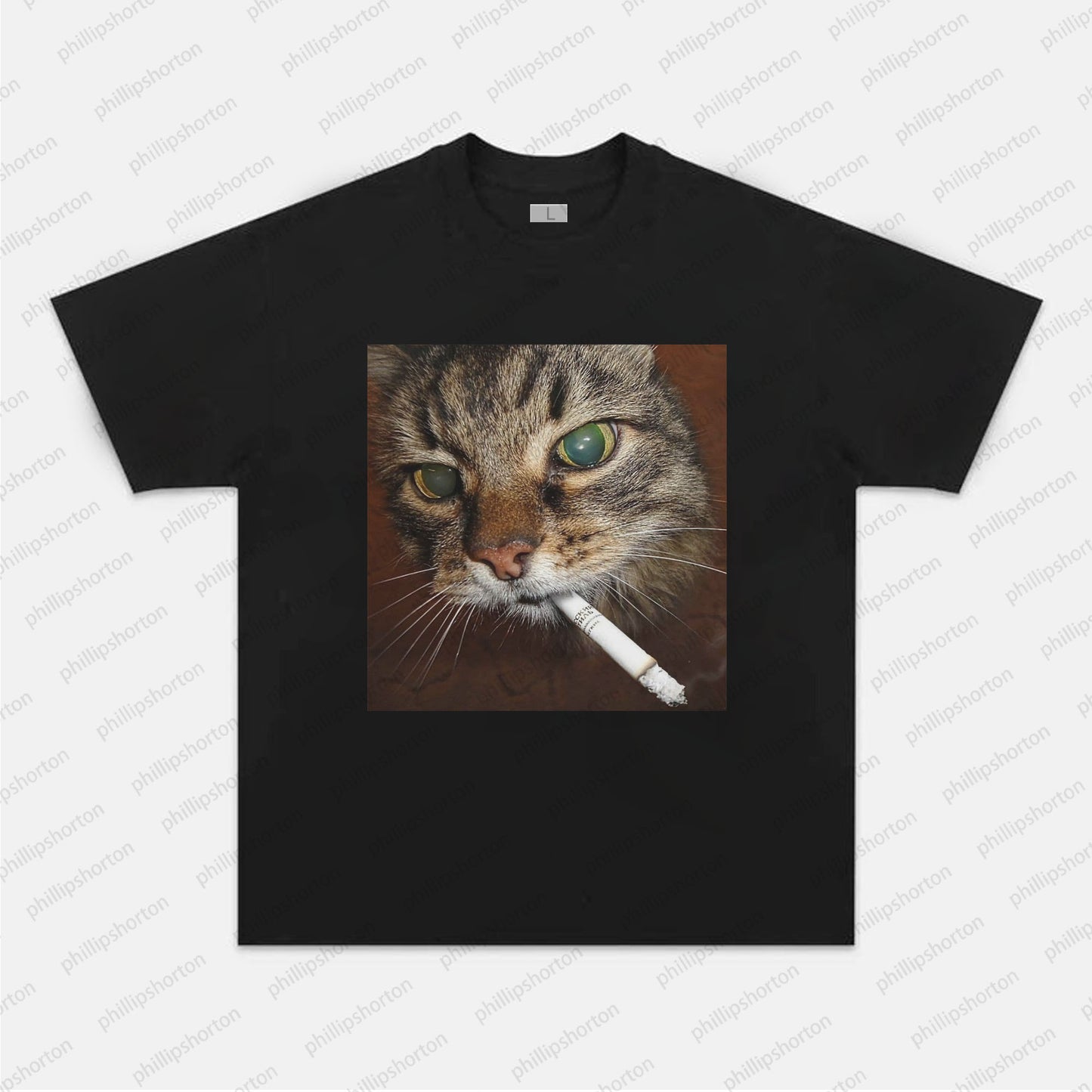 FUNNY SMOKING CAT TEE
