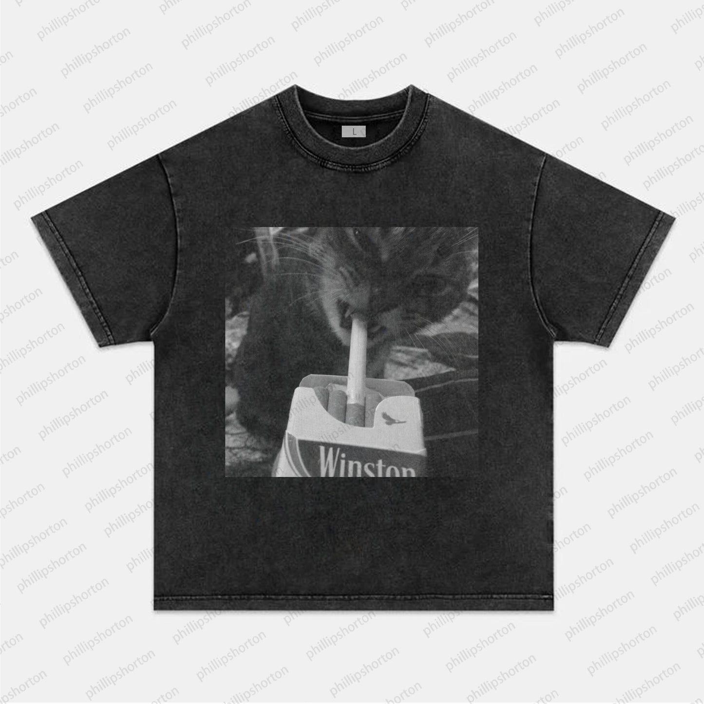 FUNNY SMOKING CAT TEE