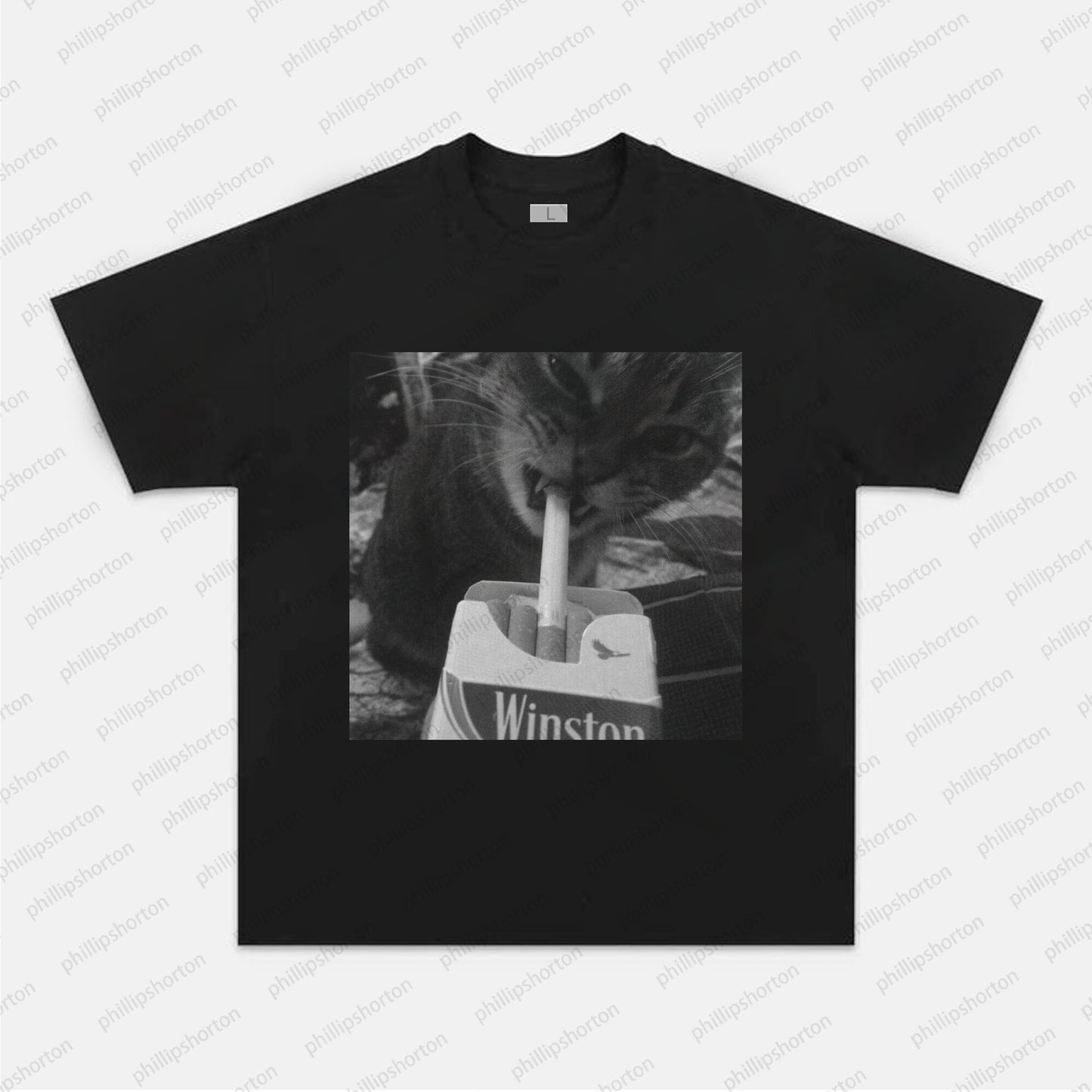 FUNNY SMOKING CAT TEE