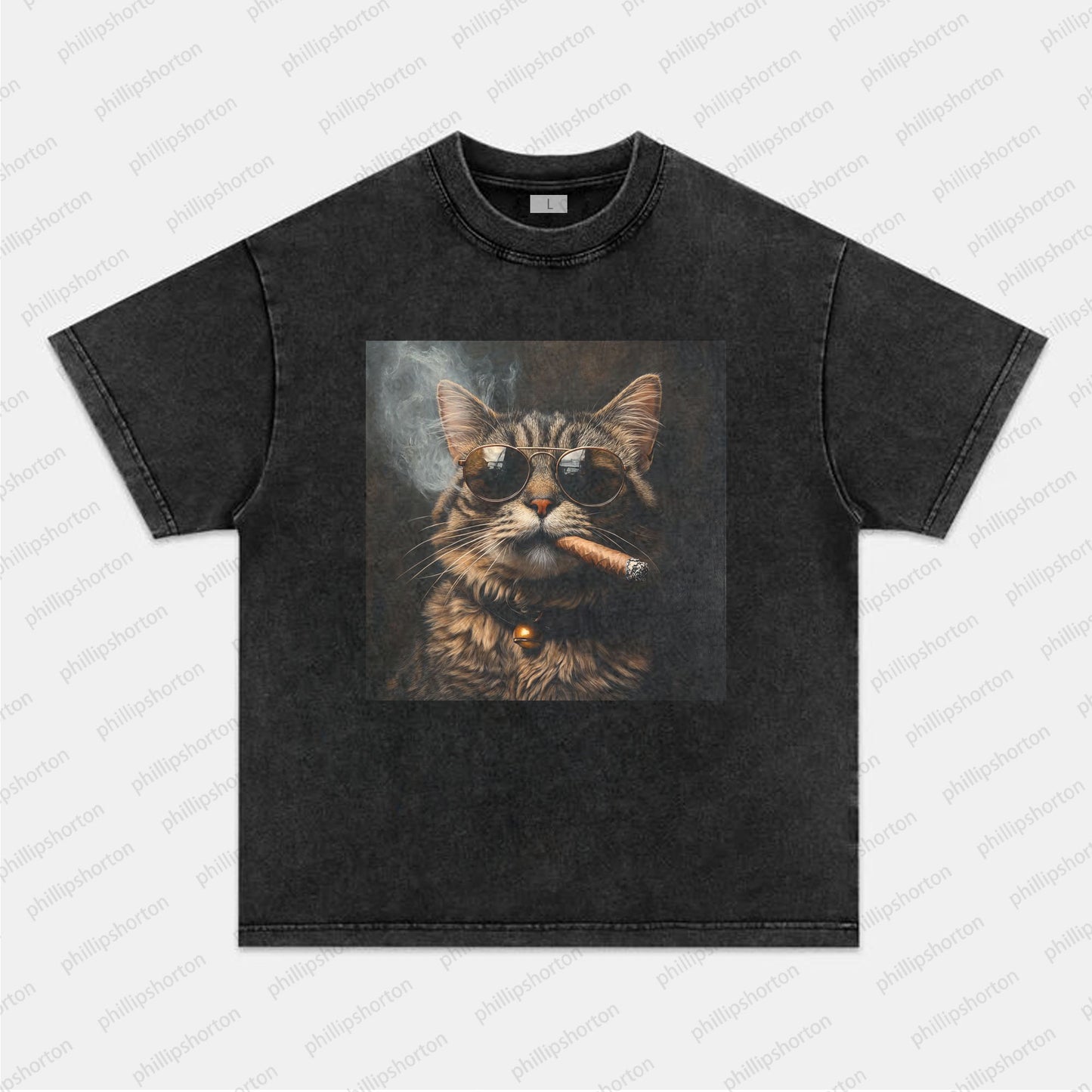 FUNNY SMOKING CAT TEE