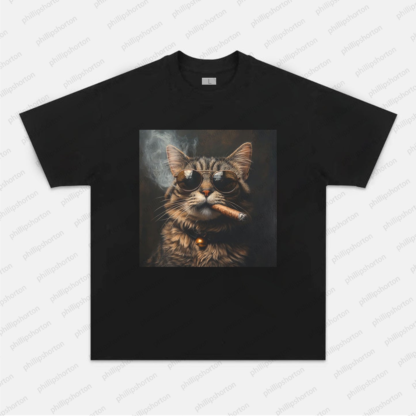 FUNNY SMOKING CAT TEE