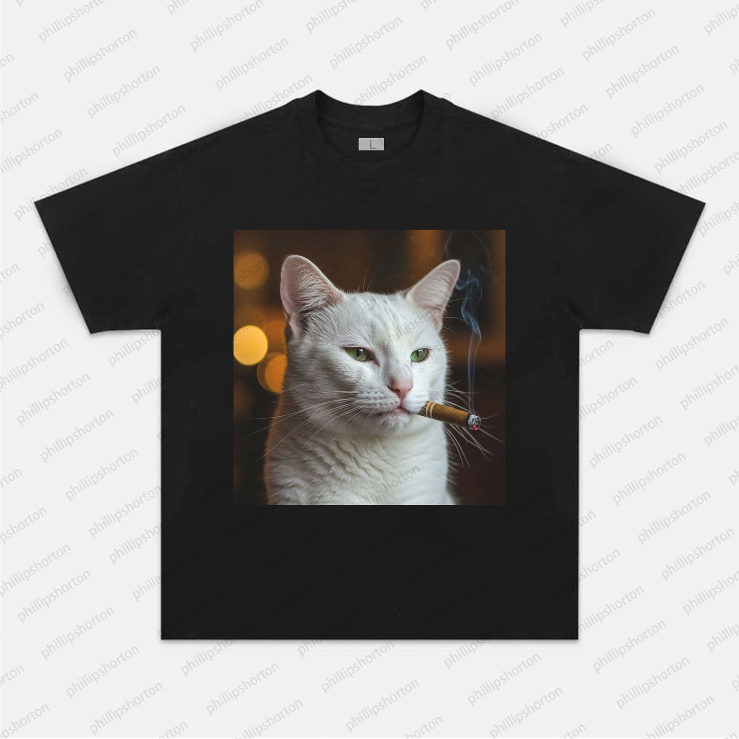 FUNNY SMOKING CAT TEE