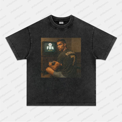 RONALDO PLAYING FIFA IN THE 90S TEE